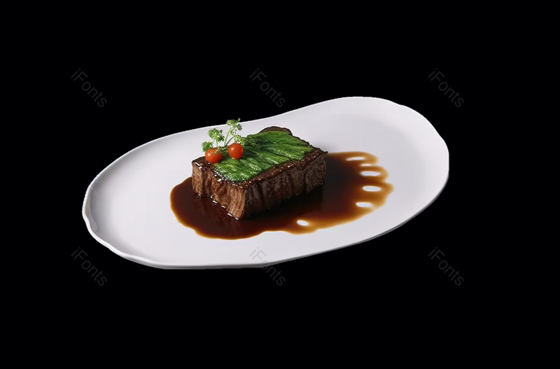 黑色背景切片食物肉类牛肉高蛋白质蔬果摆盘西餐摄影图,高清,摄影图,摄影图片,图片大全,摄影图免费下载